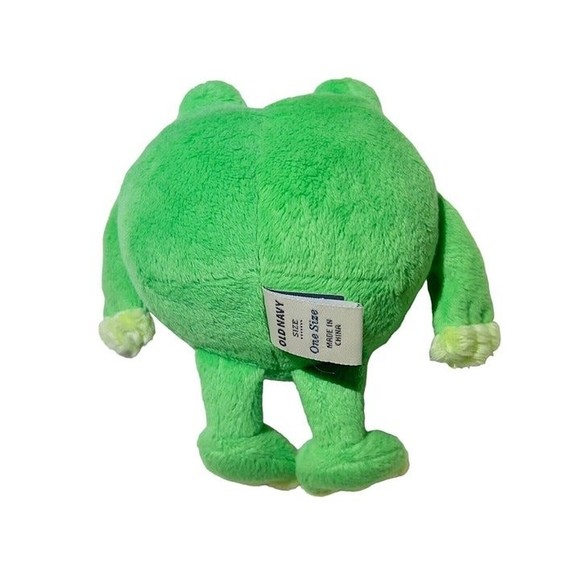 Old Navy Green 7” Frog 2011 Stuffed Animal Plush Soft Baby Toy Washable - Picture 4 of 10